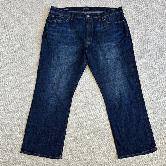 Lucky Brand 181 Relaxed Denim Jeans Size 44x30 Blue Straight Leg - Picture 1 of 12